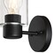 Westinghouse Fixture Wall 60W Sylvestre, Matte Black CylIndoorical Clear Glass 6115500 - alternate 6